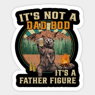 It's Not A Dad Bod It's Father Figure Funny Bear Beer Lovers Sticker